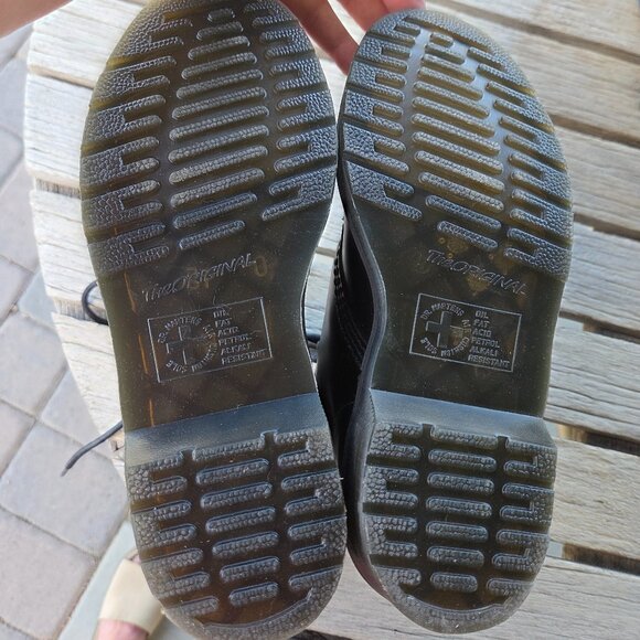 Sz 7 (UK 5) Dr. Martens Black "Jameson" Leather Zipper Boots LIKE NEW - Picture 9 of 10